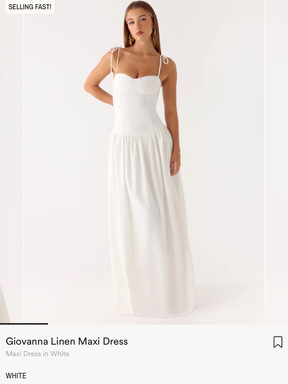 NWT Peppermayo Giovanna Linen Maxi Dress